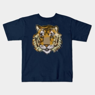 Tiger Portrait Pixelart Kids T-Shirt